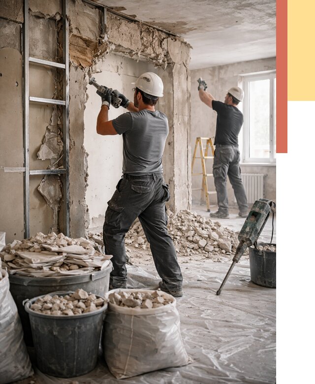 Демонтажные работы в Астрахани от 2775 руб. — услуги и цена под ключ | ОТДЕЛОЧНИК-Стр