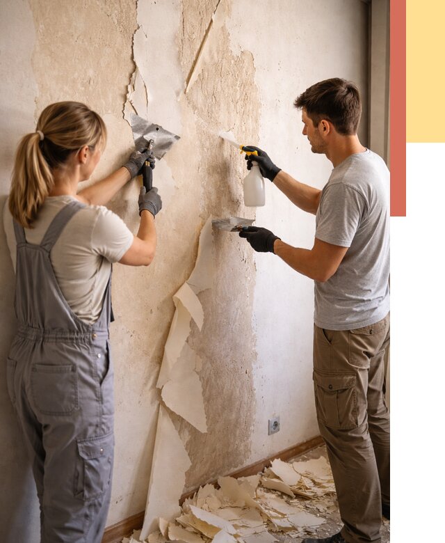 Снятие старых обоев в Астрахани от 5395 руб. под ключ недорого | ОТДЕЛОЧНИК-Стр