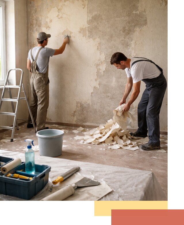 Снятие старых обоев в Астрахани быстро и качественно