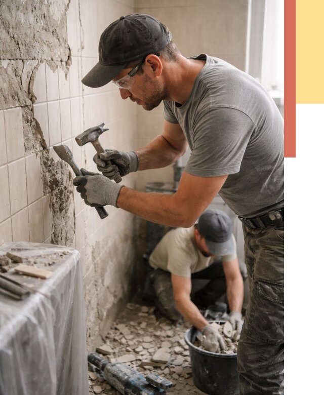 Демонтаж плитки со стен в Астрахани от 873 руб. — быстро и недорого | ОТДЕЛОЧНИК-Стр