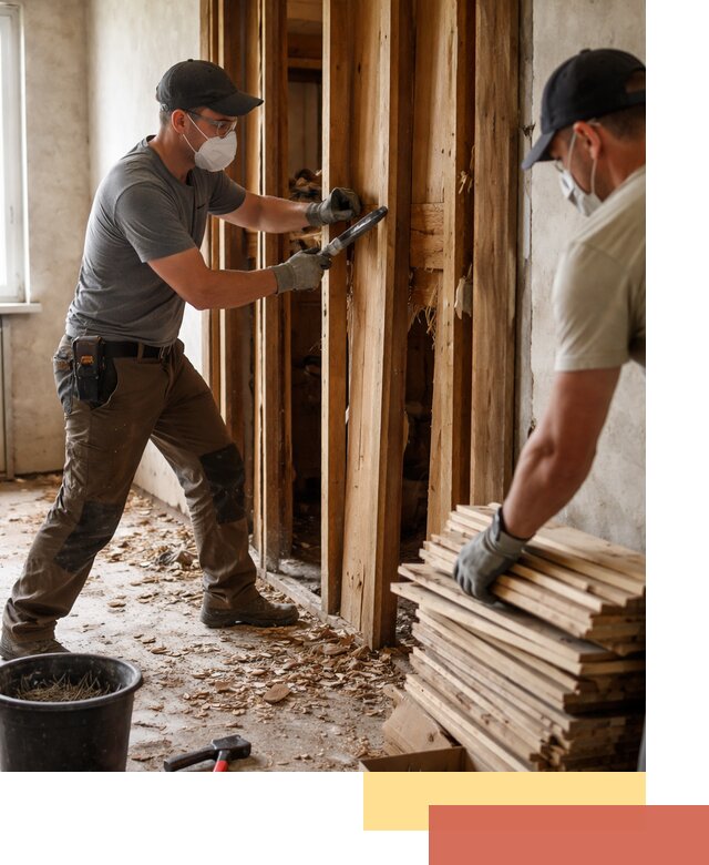 Демонтаж деревянных перегородок в Астрахани быстро и аккуратно