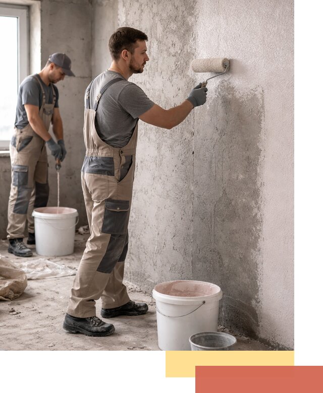 Нанесение бетоноконтакта на стены в Астрахани для последующей отделки