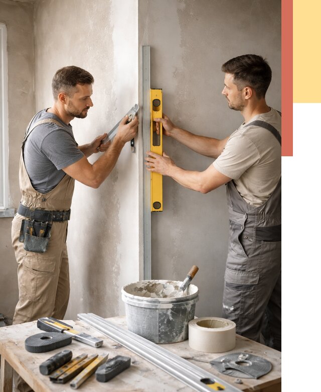 Выведение углов стен в Астрахани от 1901 руб. быстро и недорого | ОТДЕЛОЧНИК-Стр