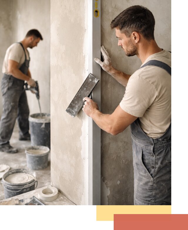 Выведение углов стен в Астрахани: монтаж и оштукатуривание