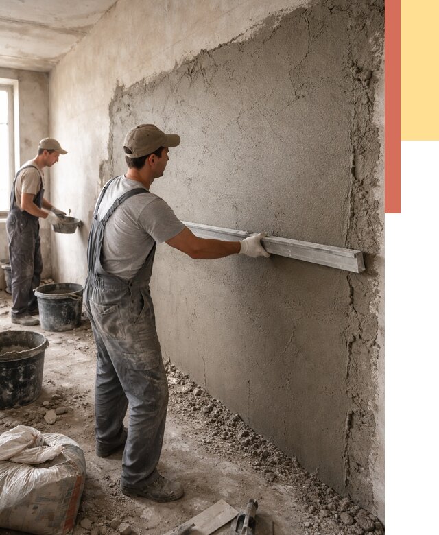 Цементная штукатурка стен в Астрахани от 4624 руб/м2 — быстро и недорого | ОТДЕЛОЧНИК-Стр