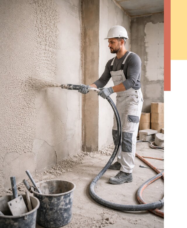 Машинная штукатурка стен в Астрахани под ключ от 6679 руб./м2 | ОТДЕЛОЧНИК-Стр