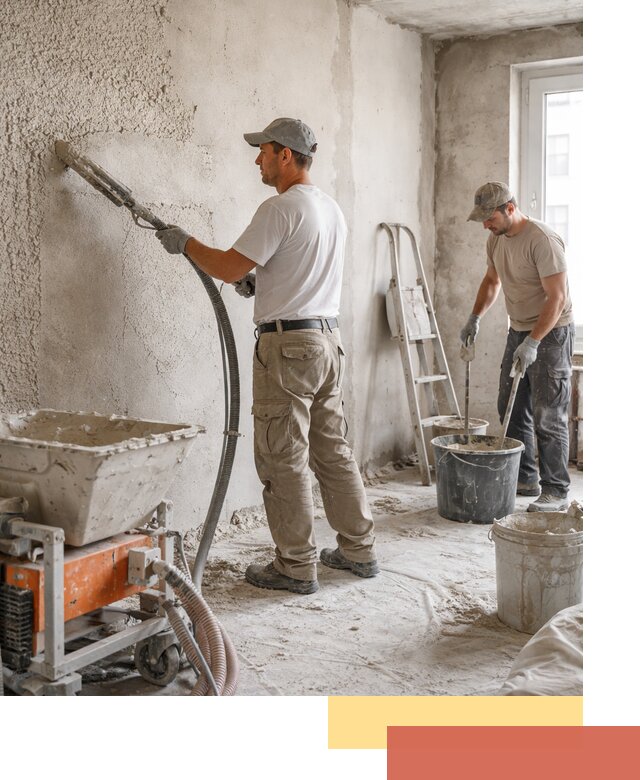 Машинная штукатурка стен в Астрахани — быстро и качественно