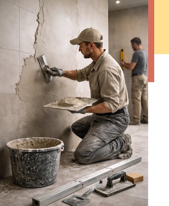 Штукатурка стен в ванной в Астрахани от 4624 руб./м² — выравнивание под ключ | ОТДЕЛОЧНИК-Стр