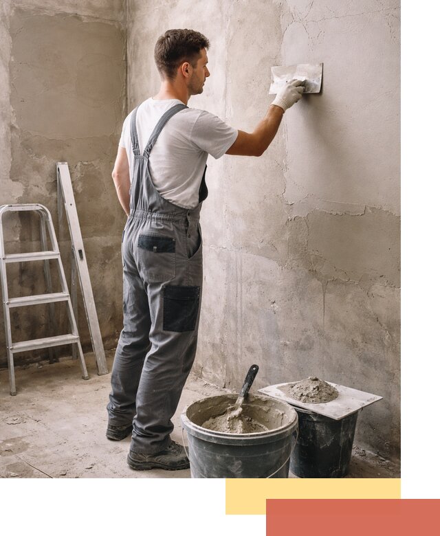 Штукатурка стен в ванной под ключ в Астрахани