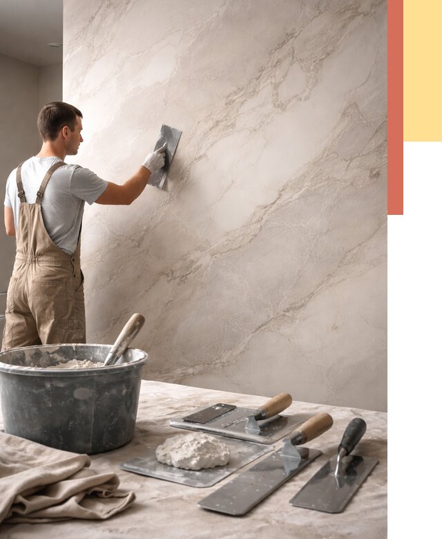 Декоративная штукатурка под мрамор в Астрахани от 2877 руб./м² — быстро и недорого | ОТДЕЛОЧНИК-Стр