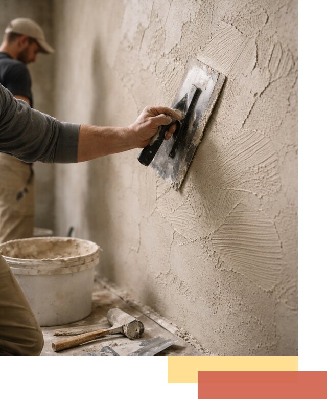 Фактурная штукатурка стен в Астрахани — монтаж, отделка, реставрация