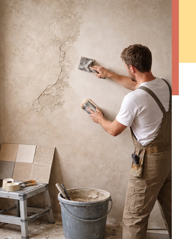 Ремонт декоративной штукатурки в Астрахани от 4624 руб. под ключ | ОТДЕЛОЧНИК-Стр