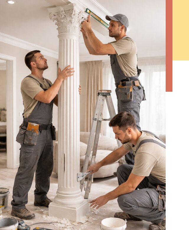 Установка декоративных колонн в Астрахани от 12331 руб. под ключ | ОТДЕЛОЧНИК-Стр