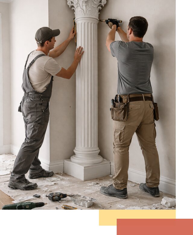 Установка декоративных колонн в Астрахани под ключ