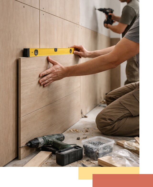 Профессиональный монтаж МДФ панелей на стены в Астрахани