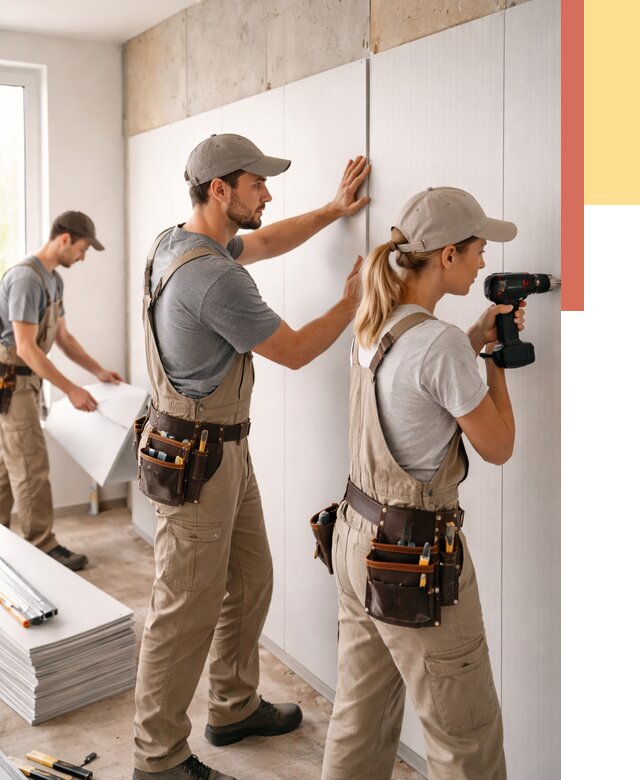 Монтаж ПВХ панелей на стены в Астрахани от 462 руб/м2 — быстро и недорого | ОТДЕЛОЧНИК-Стр