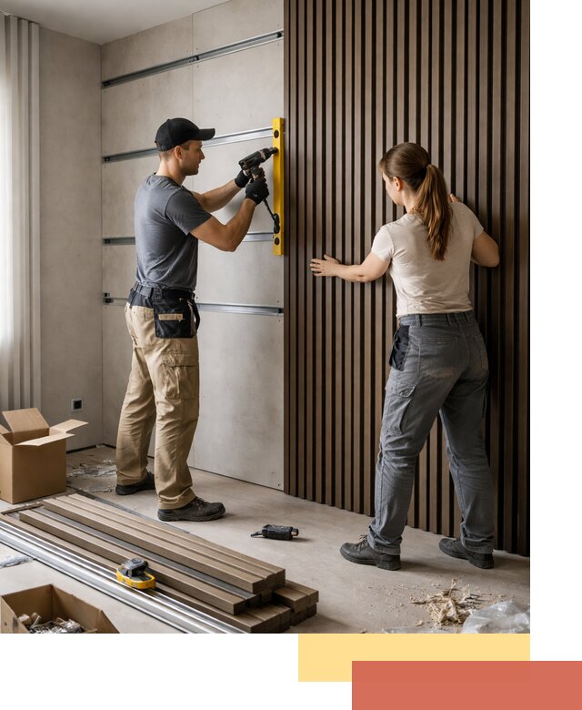 Монтаж реечных панелей на стены в Астрахани