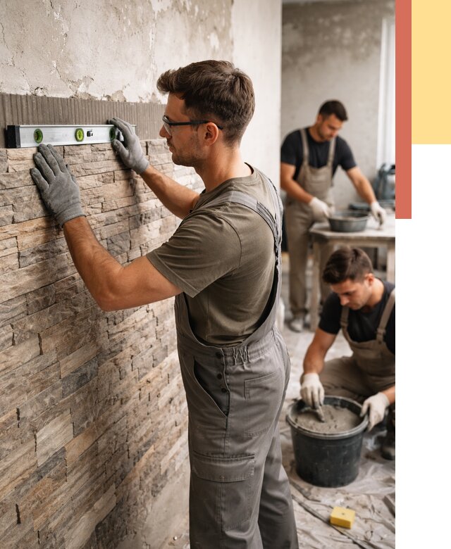 Монтаж искусственного камня в Астрахани от 4624 руб. под ключ | ОТДЕЛОЧНИК-Стр