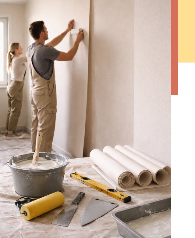 Поклейка бумажных обоев в Астрахани от 5652 руб./м2 — быстро и недорого | ОТДЕЛОЧНИК-Стр