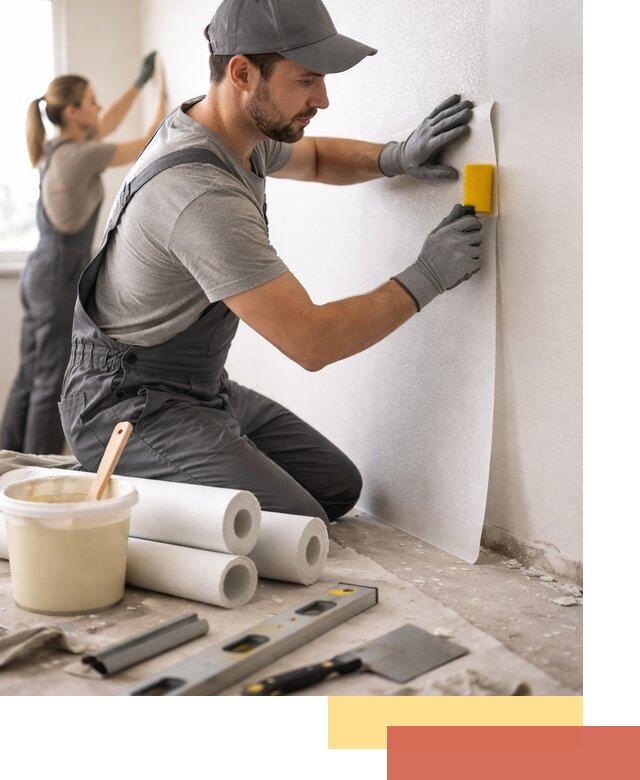 Поклейка стеклообоев профессионально в Астрахани