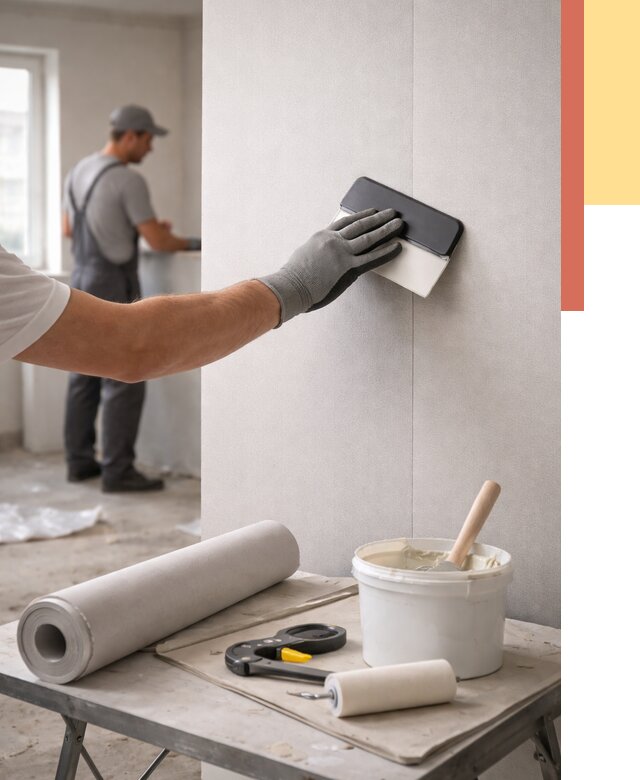 Поклейка обоев под покраску в Астрахани от 3597 руб. за м2 | ОТДЕЛОЧНИК-Стр