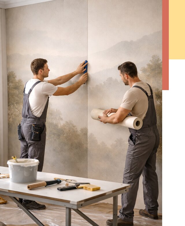 Поклейка фотообоев в Астрахани от 8735 руб/м² — быстро и недорого | ОТДЕЛОЧНИК-Стр