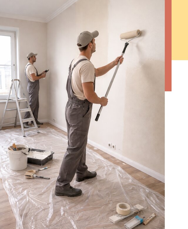 Покраска стен акриловой краской в Астрахани от 3597 руб./м² — быстро и недорого | ОТДЕЛОЧНИК-Стр