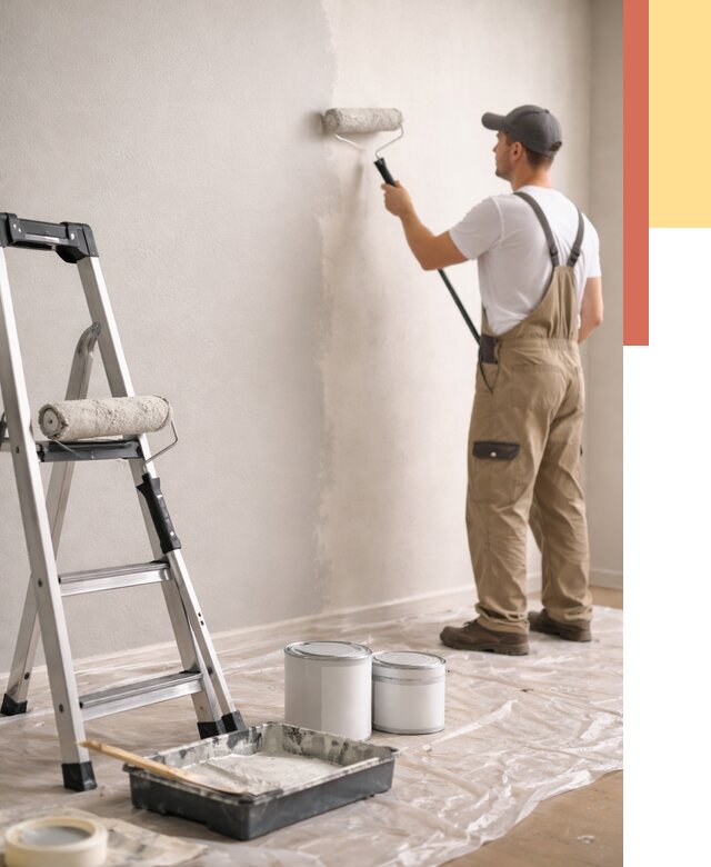 Покраска стен латексной краской в Астрахани от 4624 руб. за м2 | ОТДЕЛОЧНИК-Стр