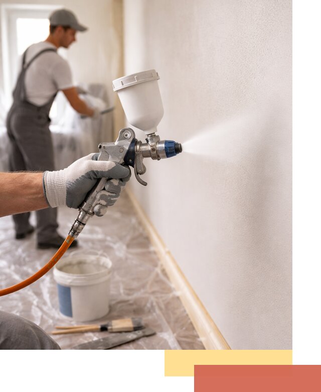 Покраска стен краскопультом в Астрахани быстро и качественно