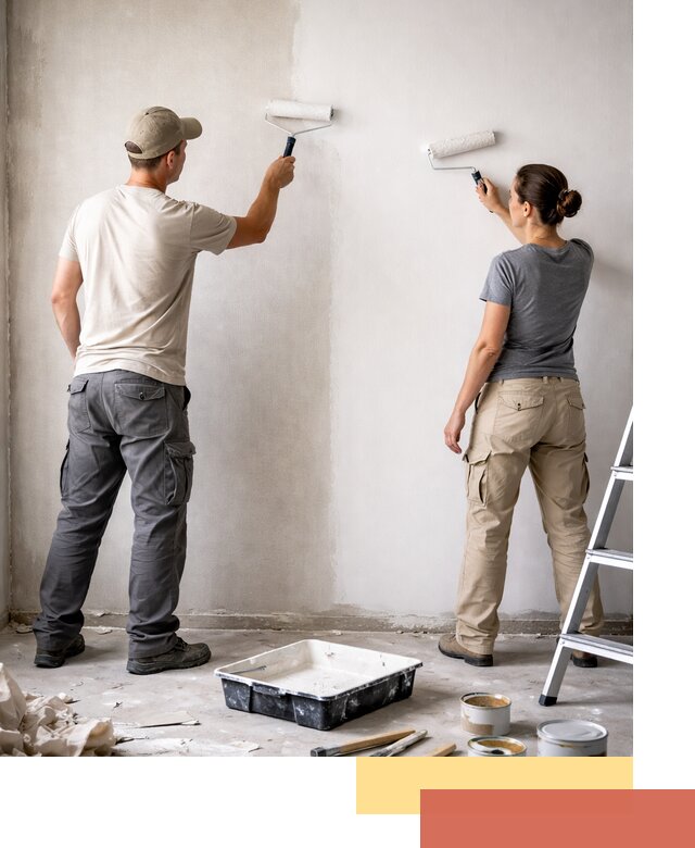 Окраска стен по стеклохолсту в Астрахани качественно и долговечно