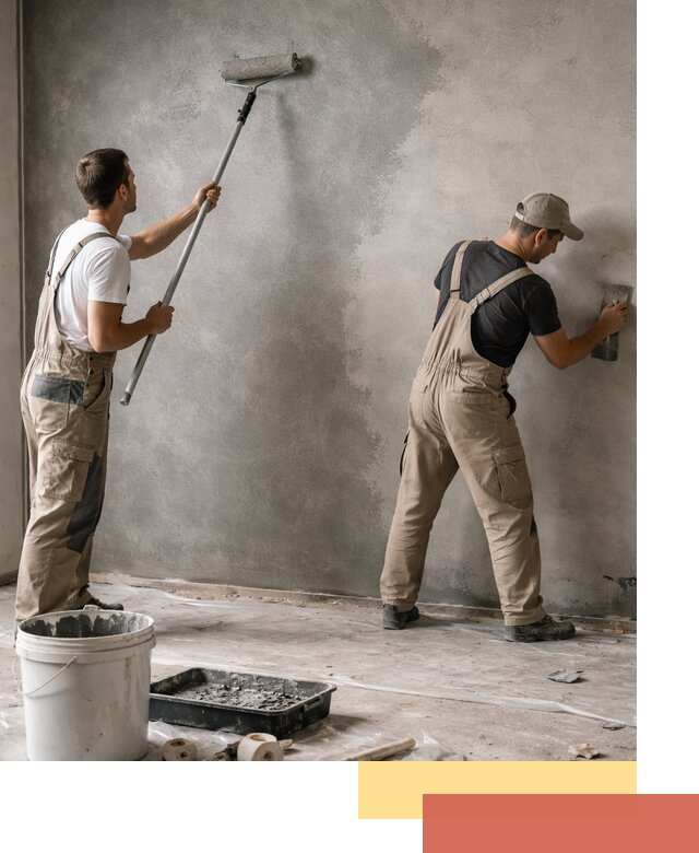 Покраска стен под бетон в Астрахани профессионально и недорого