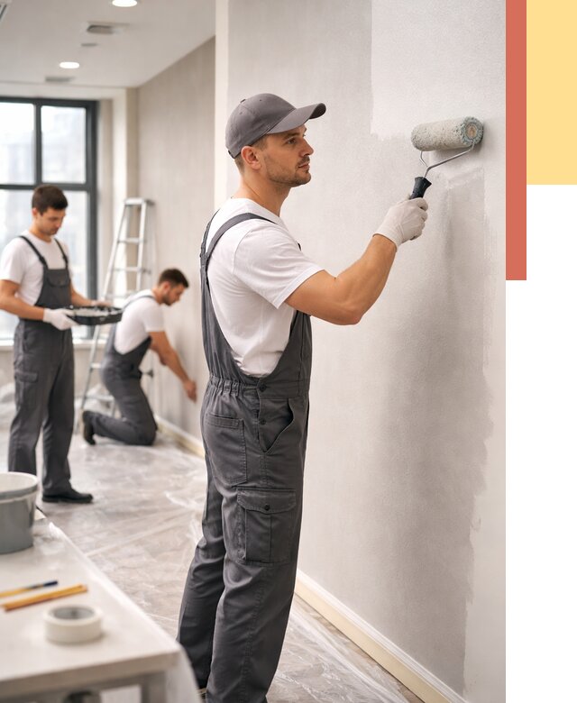 Покраска стен в офисе в Астрахани от 8735 руб. — быстро и недорого | ОТДЕЛОЧНИК-Стр