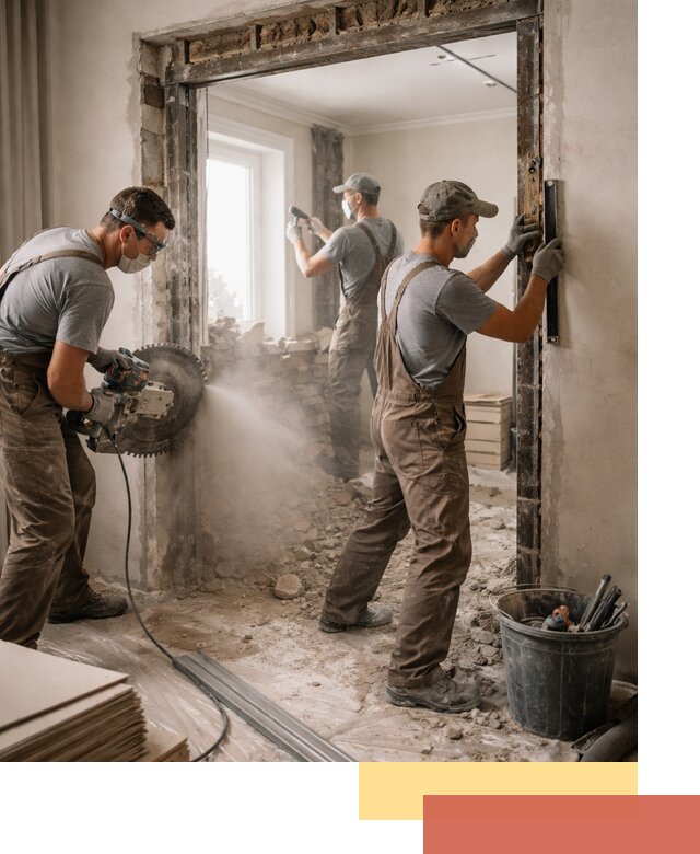 Расширение дверного проема под установку новой двери в Астрахани