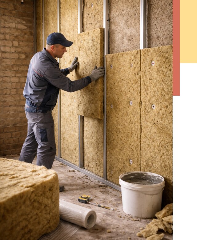 Утепление стен минватой в Астрахани от 1387 руб./м2 — недорого и быстро | ОТДЕЛОЧНИК-Стр