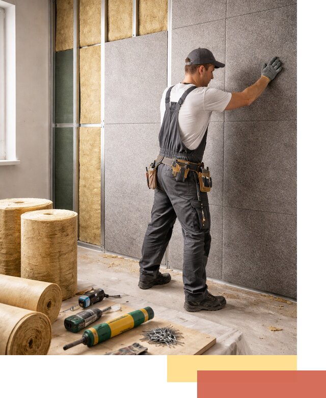 Профессиональная шумоизоляция стен в Астрахани для квартиры и офиса