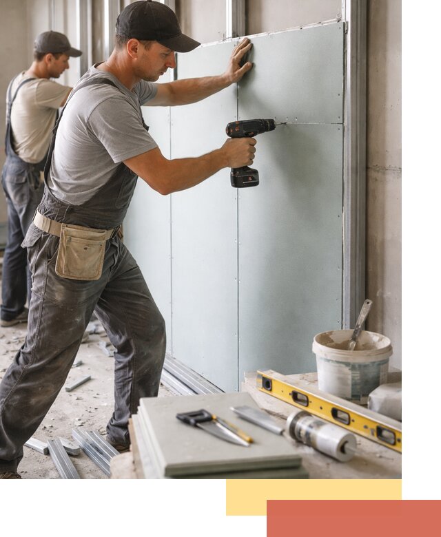 Кладка влагостойких перегородок ПГП в Астрахани