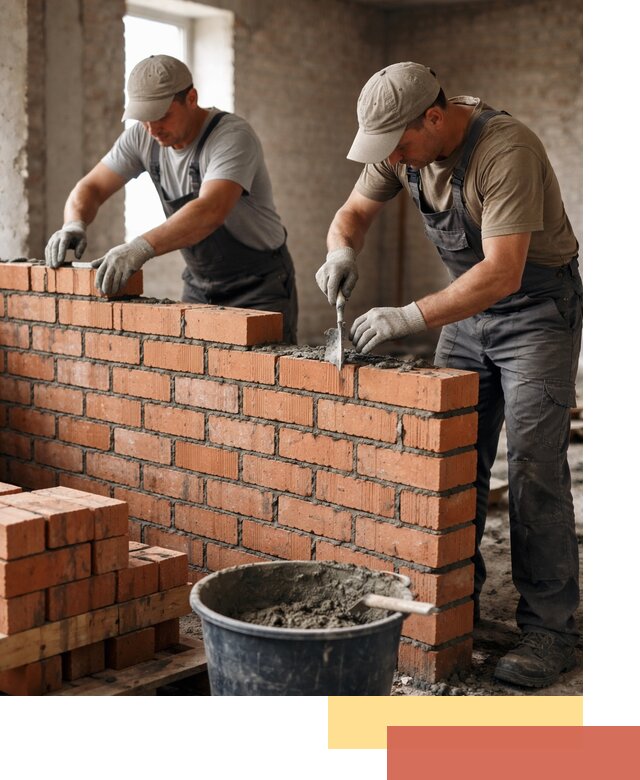 Кладка кирпичных перегородок под ключ в Астрахани