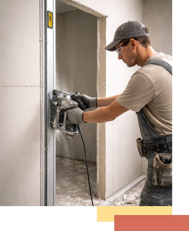 Устройство дверного проема в перегородке в Астрахани