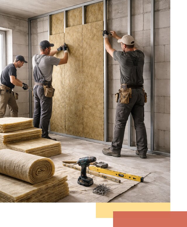 Шумоизоляция перегородок из блоков в Астрахани — монтаж и защита шумоизоляцией