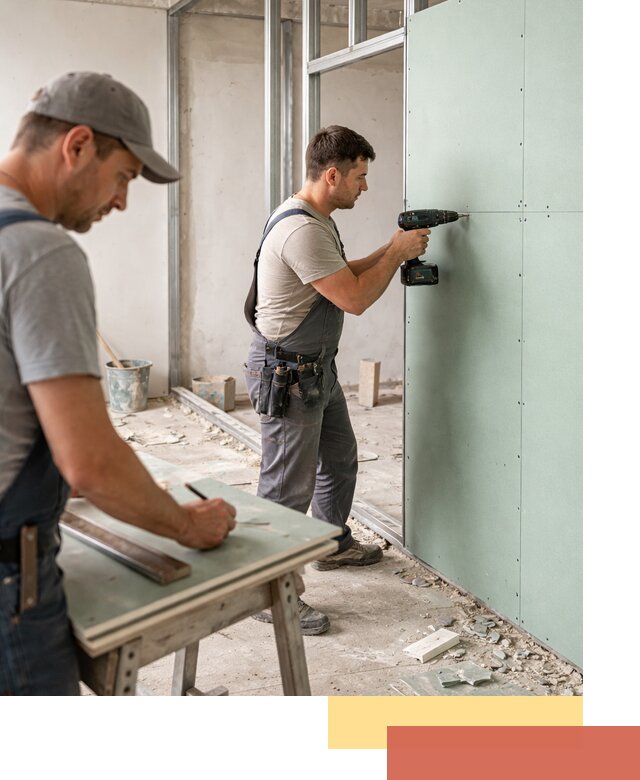 Перегородки из влагостойкого гипсокартона под ключ в Астрахани