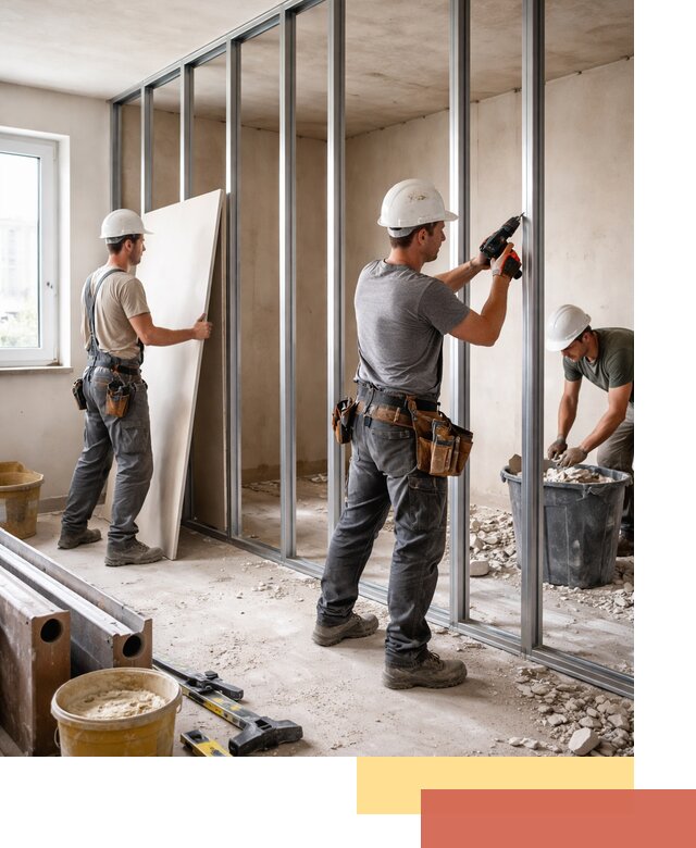 Перенос гипсокартонной перегородки в Астрахани профессионально и быстро