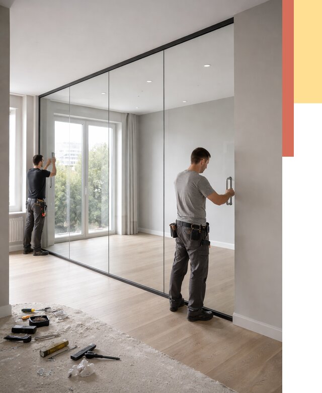 Изготовление стеклянных перегородок в Астрахани от 12691 руб. под ключ | ОТДЕЛОЧНИК-Стр