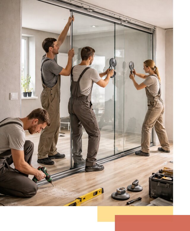 Изготовление стеклянных перегородок на заказ в Астрахани