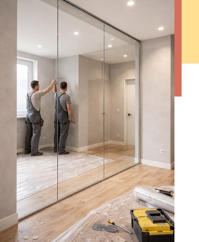 Безрамные стеклянные перегородки в Астрахани — монтаж от 9762 руб. | ОТДЕЛОЧНИК-Стр