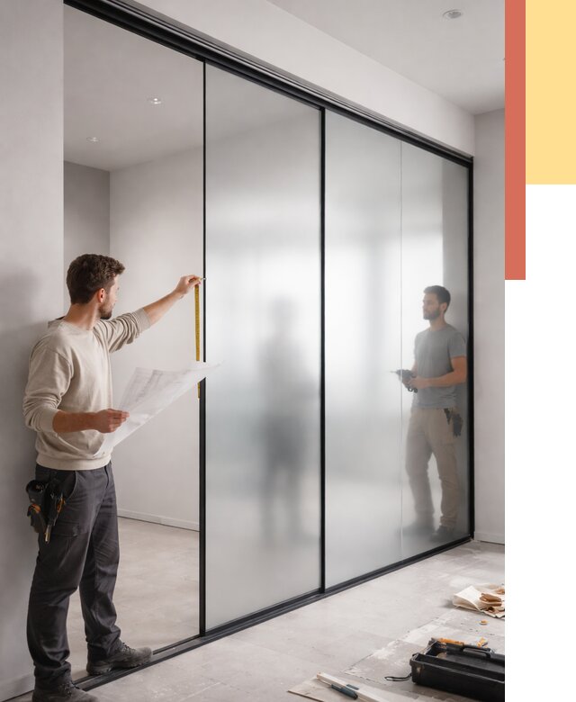 Матовые стеклянные перегородки в Астрахани от 8735 руб. — монтаж и установка | ОТДЕЛОЧНИК-Стр