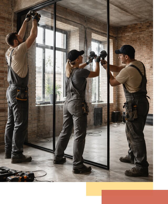 Стеклянные перегородки лофт — изготовление и монтаж в Астрахани