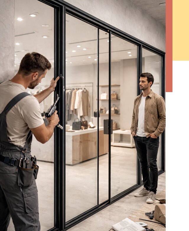 Стеклянные перегородки для магазинов в Астрахани от 8426 руб. под ключ | ОТДЕЛОЧНИК-Стр