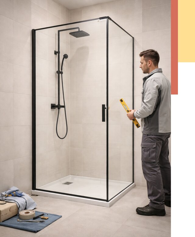 Стеклянные перегородки для душа в Астрахани от 12845 руб. | Монтаж под ключ — ОТДЕЛОЧНИК-Стр