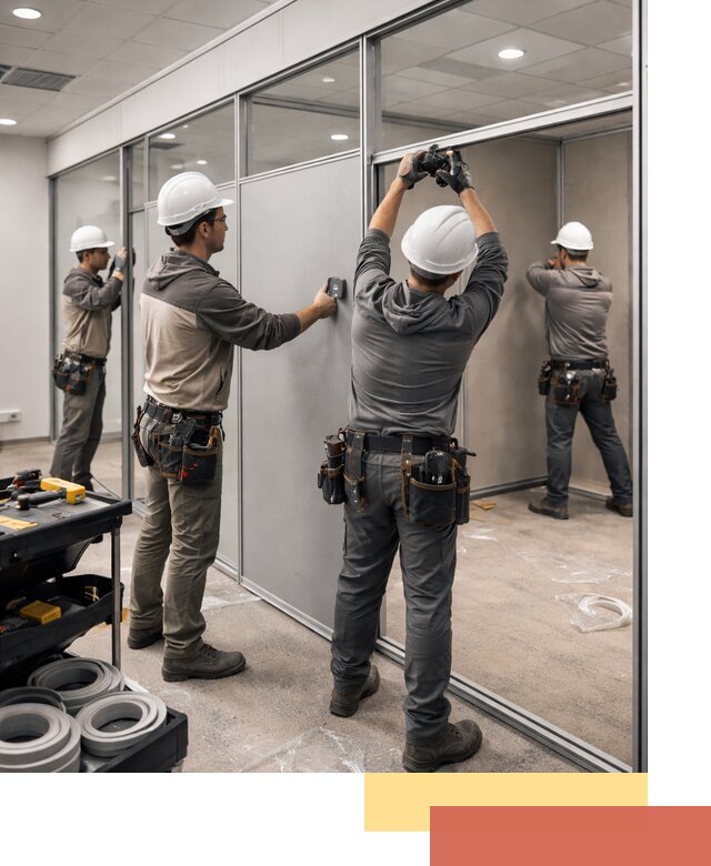 Мобильные офисные перегородки под ключ в Астрахани