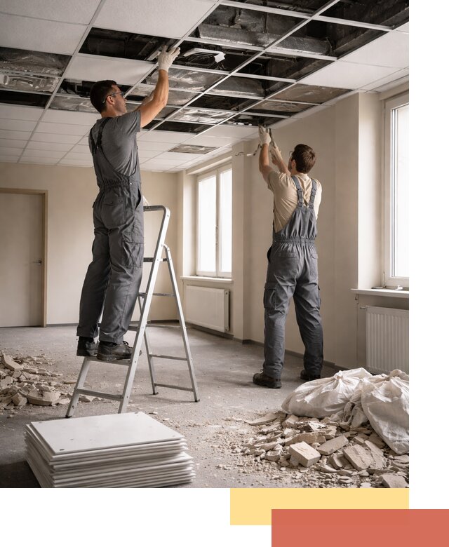 Демонтаж потолков Армстронг профессионально в Астрахани